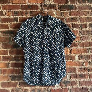 Floral short sleeve button down